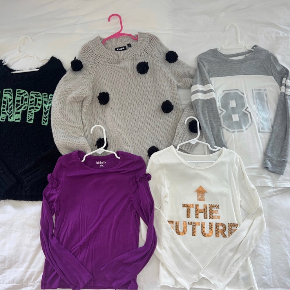 Bundle of 5 girls shirts size 7/8
